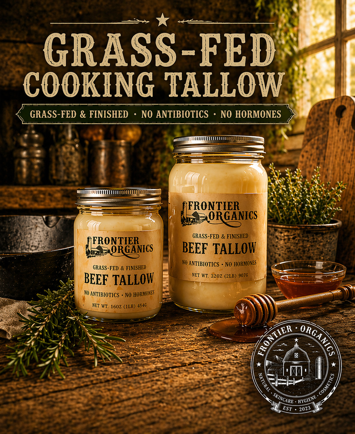 *Grass-Fed & Finished Suet Cooking Tallow*
